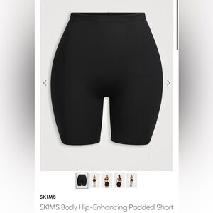 SKIMS Black Padded Hip-Enhancing Shorts
